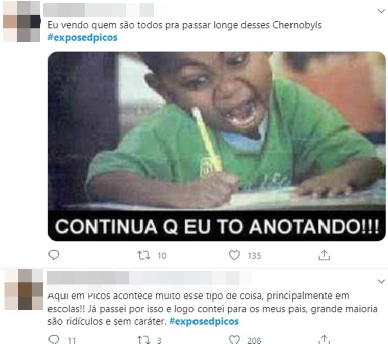 Alunas de escolas picoenses denunciam, através do Twitter, assédio de professores