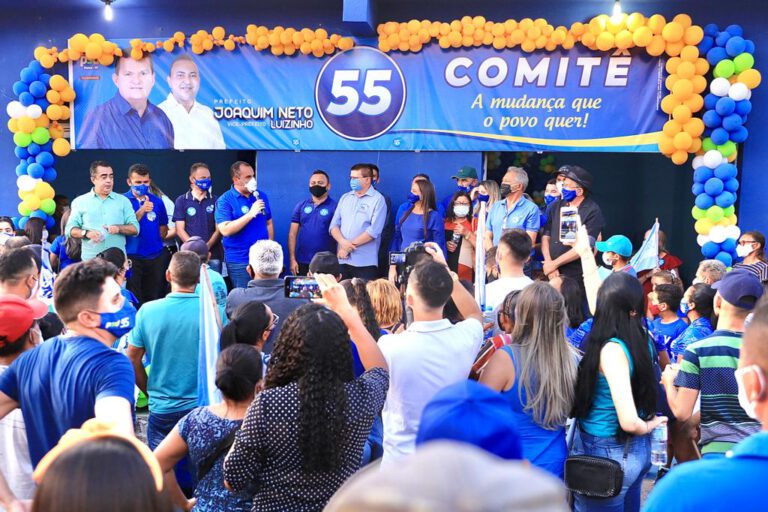 Joaquim Neto e Luizinho realizam carreata e inauguram comitê com a presença do deputado Georgiano Neto em Patos do Piauí