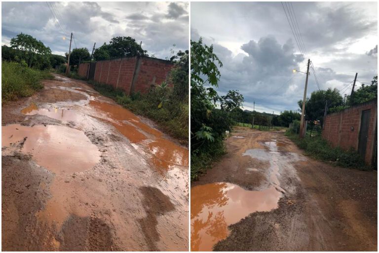 Moradora denuncia descaso com ruas da localidade de Lagoa Comprida em Picos