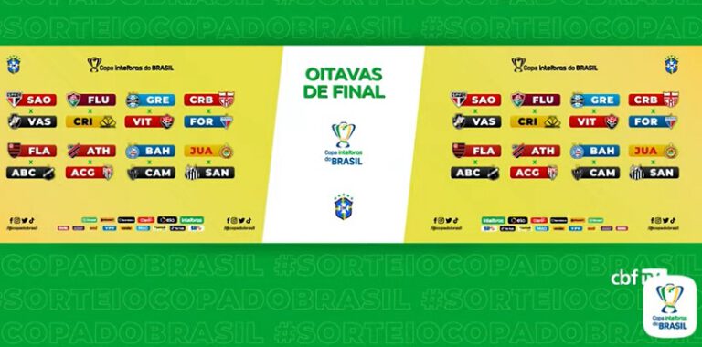 Definidos confrontos das oitavas de final da Copa do Brasil