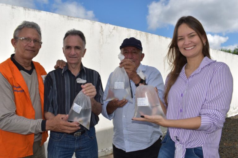 Saúde de Picos realiza atividade de inserção de alevinos para auxiliar no combate ao mosquito Aedes Aegypti na zona rural de Picos