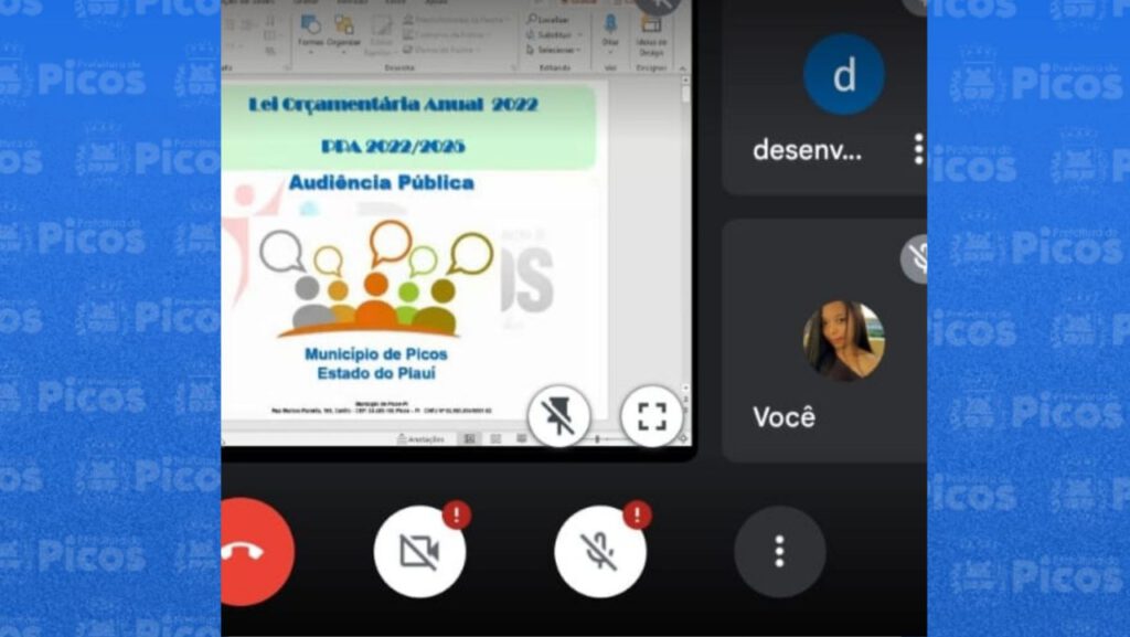 Prefeitura de Picos promove Audiência Pública para discutir sobre a Lei Orçamentária Anual referente a 2023