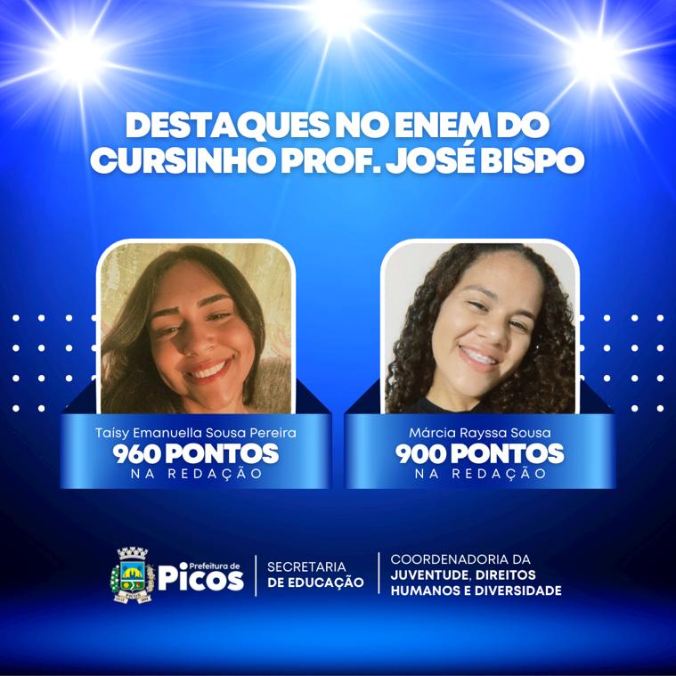 Alunos do Cursinho Prof. José Bispo se destacam nas notas do Enem