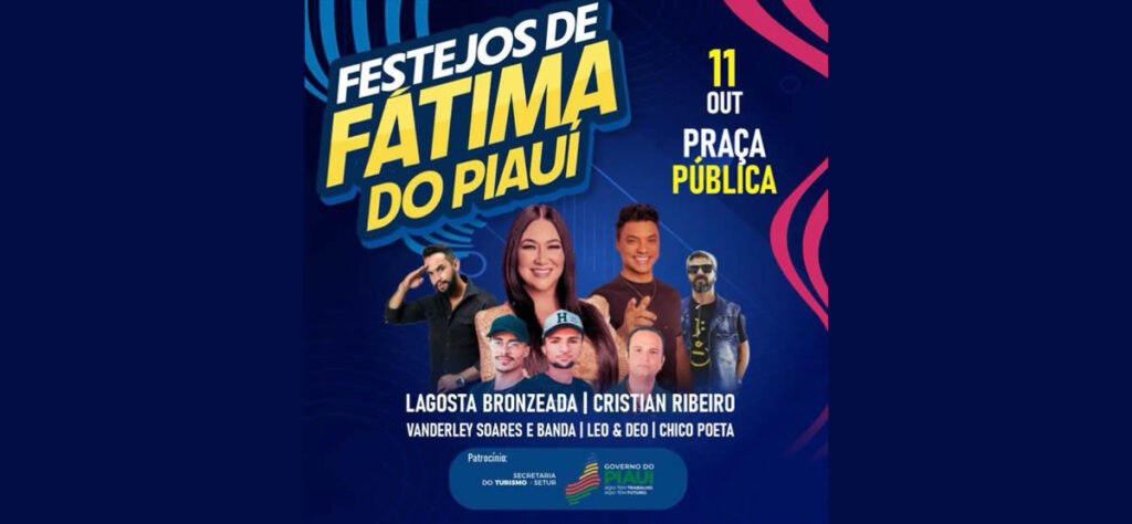 Festejos de Fátima do Piauí acontece neste quarta-feira (11) em Picos