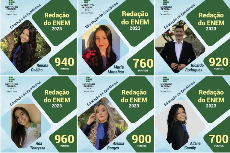 Alunos do IFPI de Picos se destacam na redação do ENEM 2023