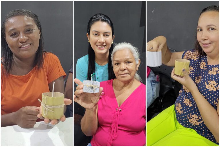SEMTAS promove oficinas de velas artesanais para mulheres do Serviço de Convivência e Fortalecimento de Vínculos do município 