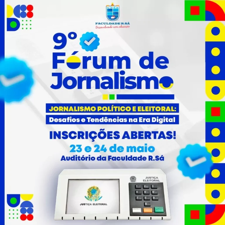 Inscrições abertas para o 9° Fórum de Jornalismo da Faculdade R. Sá