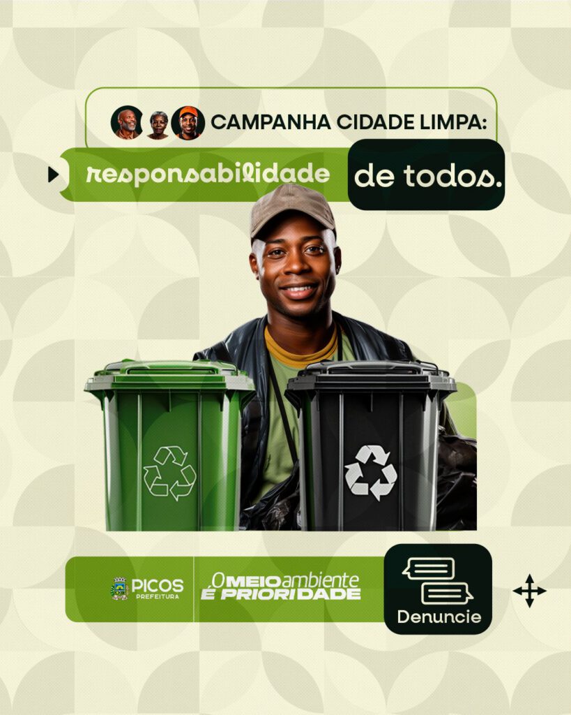 Prefeitura de Picos dá continuidade às ações da Campanha Cidade Limpa